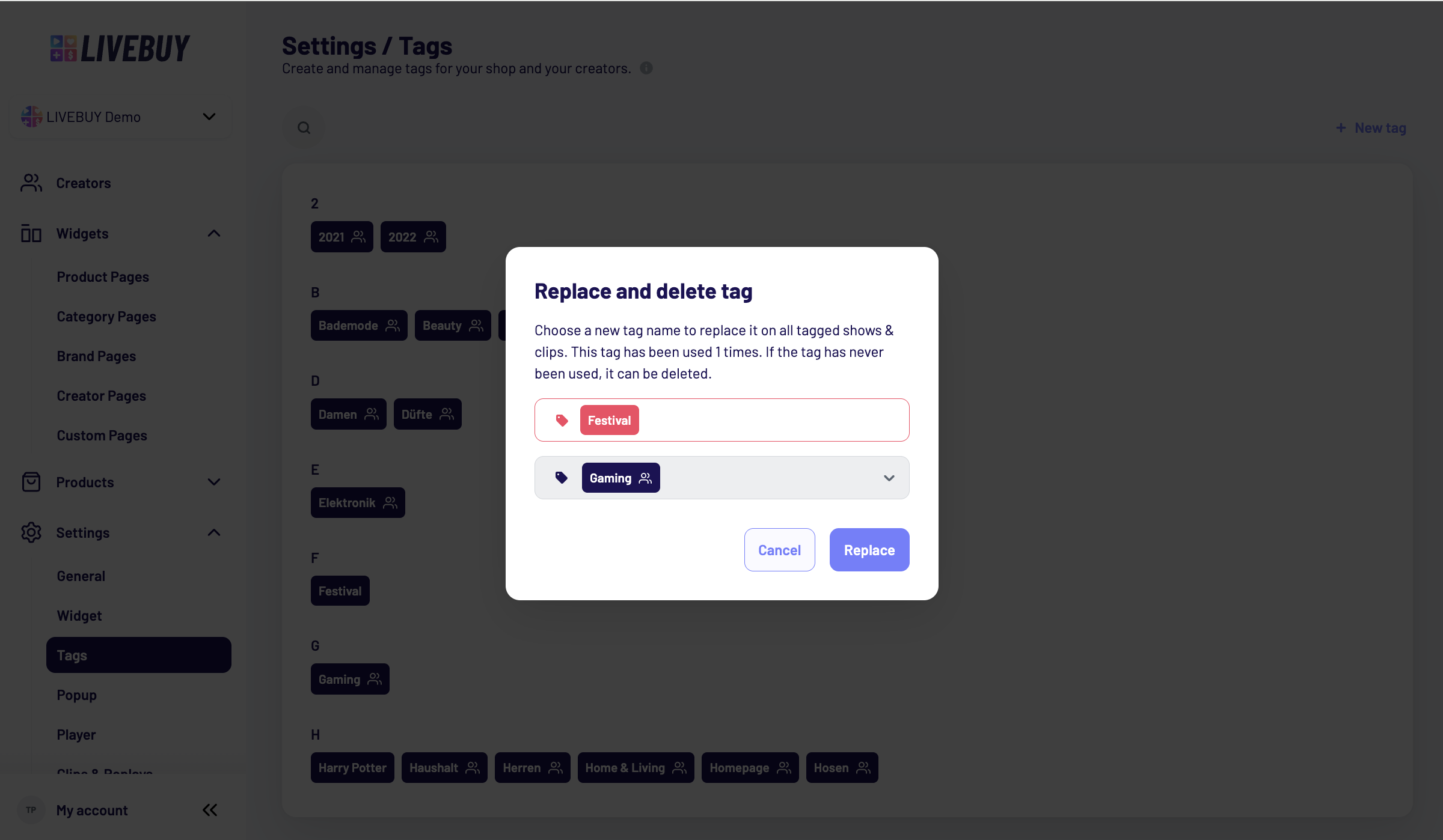 Dashboard - Settings - Tags - Replace & Delete.png