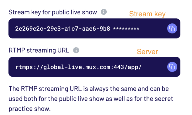 Dashboard - Content - Shows - New Show - Pro Setup - Streaming Information.png